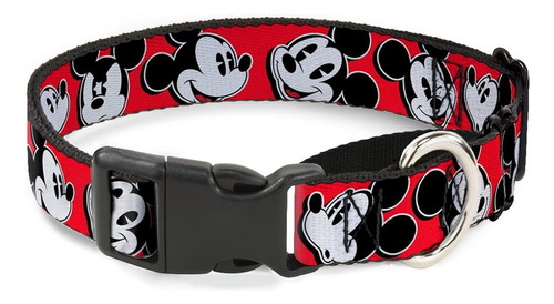 Collar De Perro Martingala Minnie Mouse Silueta Rojo Negro P