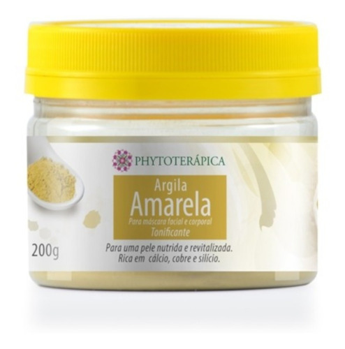 Argila Amarela Mascara Facial E Corporal 200g Phytoterapica