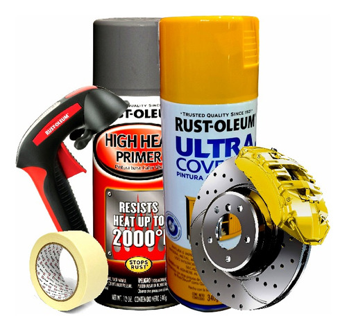 Kit Pintura Para Caliper Amarillo Oro Rust-oleum (tuning)