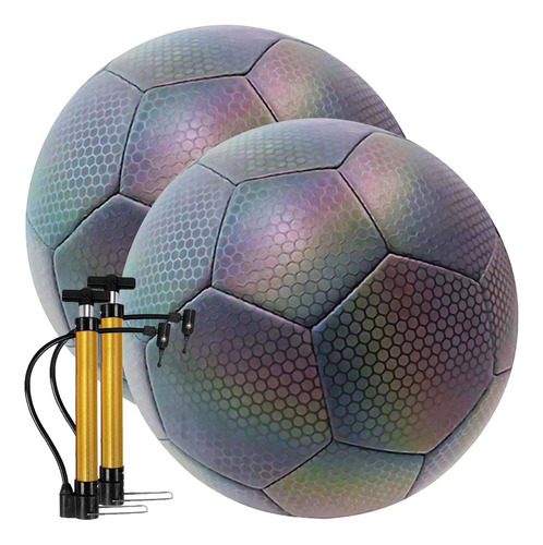 Pelota Efecto Luminoso, Mxpis-002, 2 Pzas, #5, Multicolor, R