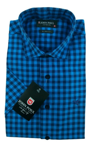 Camisa Hombre * John Poul* Semi-entallada O Clasica M/ Corta