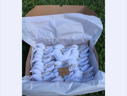 Pack 10 Souvenirs Palomitas Blancas Artesanales