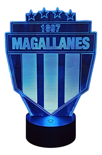 Deportes Magallanes En Lámpara Ilusión 3d 7 Colores Led