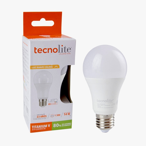 Imagen 2 de 2 de Foco Led Ahorrador Blanco Luz Natural E27 A19-led 15000 H