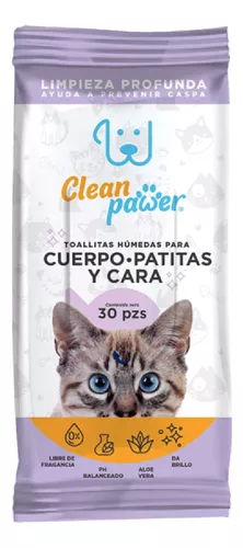 Toallitas Húmedas para Perro Clean Pawer Cuerpo, Patitas y Colita 80 Pzas