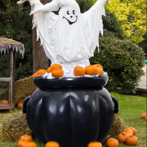 Caldeirão De Halloween Inflável Grande De 22 X 18 Polegadas