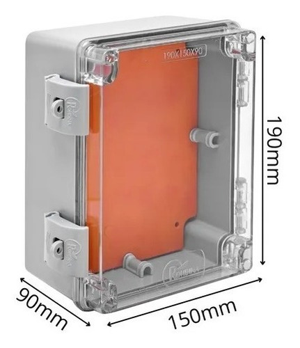 Caixa P/ Medidor Mono 190x150x90mm Quadro T Transp 18 Un