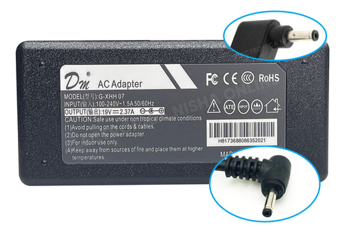 Cargador Asus 19v 2.37a 3.0 X 1.0mm 45w Alternativo 