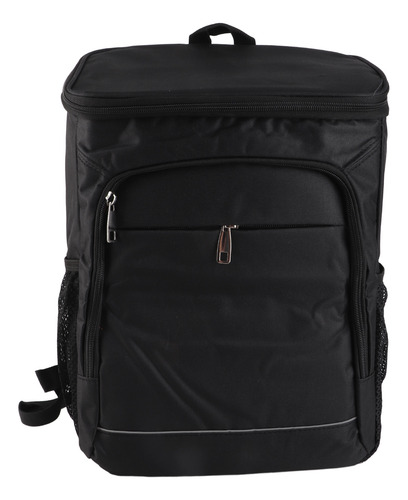 Mochila Térmica Negra Oxford De Gran Capacidad A Prueba De F