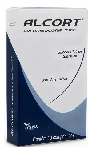 Alcort Prednisolona 5mg Caes 10 Comprimidos Cepav