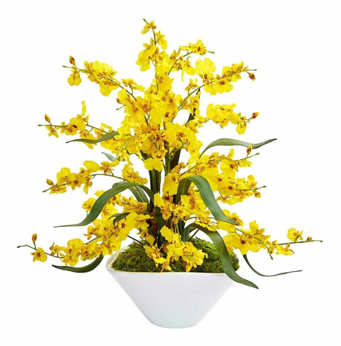 15 Galhos Orquídea Chuva De Ouro Artificial Enfeite P/ Sala | Parcelamento  sem juros