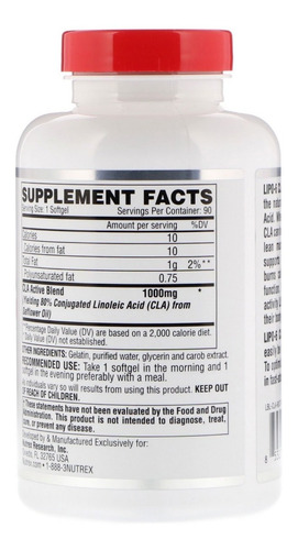 Imagen 2 de 3 de Cla Nutrex Lipo 6 (90 Capsulas) Oferta!
