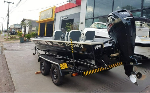 Lancha Metalboat Semi Nova Com Motor 115