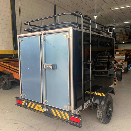 Carretinha Bau Acm Com Bagageiro Escada - 2.00 X 1.20 X 1.20
