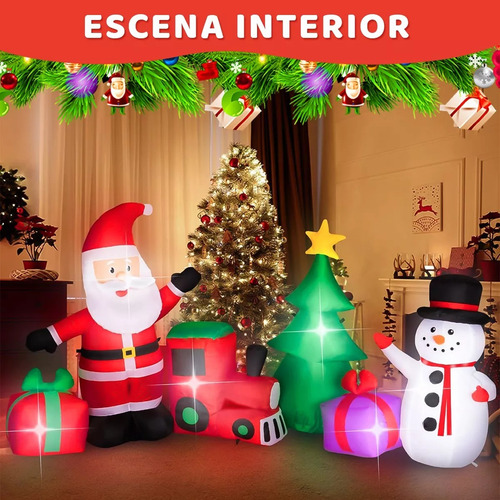 Inflable De Navidad Santa Claus Inflable Navideño Decoracion