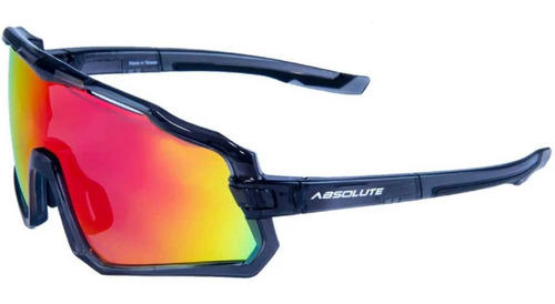 Oculos Para Ciclismo Absolute Wild Cinza Lente Vermelh Uv400