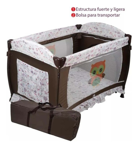 Cuna De Viaje Corral Con Toldo Starkids Draco Azul Marino