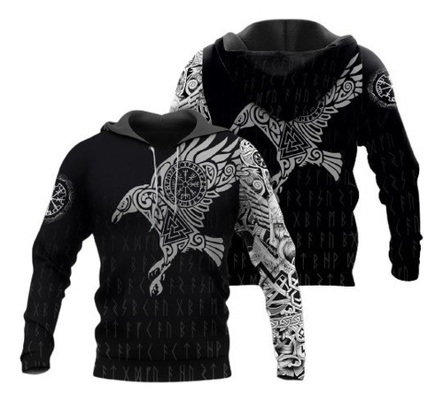 Sudadera Con Capucha De Forro Polar Unisex Viking - El Cuerv