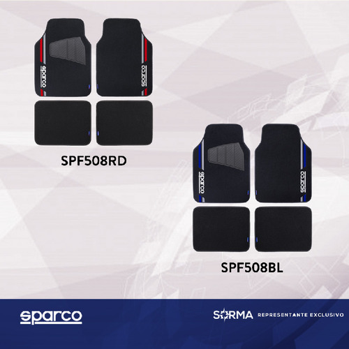 Imagen 7 de 10 de Cubre Alfombra Auto Sparco 4 Piezas Polyester Universal