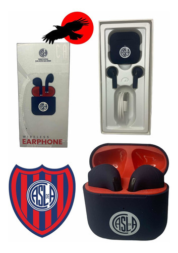 Auriculares Boca Juniors Bluetooth Sin Cables + Pasion Unica Color San Lorenzo