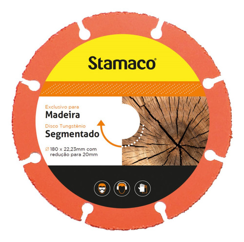 Disco Tungstenio Para Madeira 180x22mm Stamaco