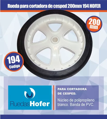 Alta exposición Llamarada S t Rueda Plastica Para Cortadora De Cesped 200 Mm (194) Hofer