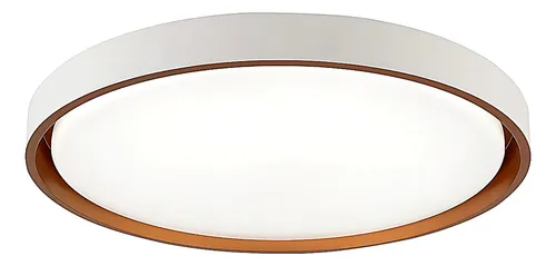 comprar Plafon Led Moderno sobrepor 24w Redondo Tipo Montana branco e cobre Hevvy Iluminação Montana LY-8762M BC+DR Bivolt Design Moderno para Teto de Sala Quarto ou Cozinha e Escritório