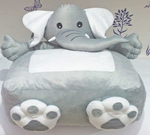 Puff Infantil Elefantinho 65cm X 50cm X 50cm Velboa