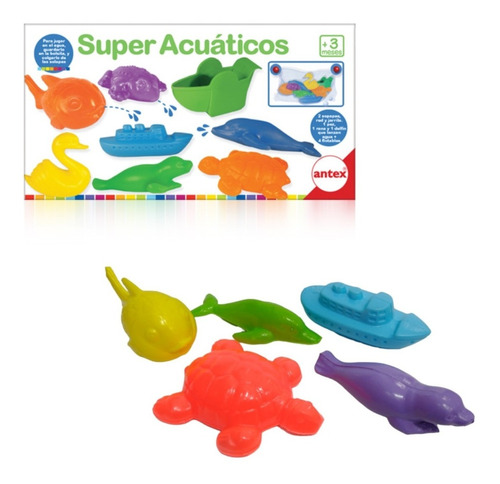 Set X 8 Juguetes Super Acuáticos Para El Agua Antex