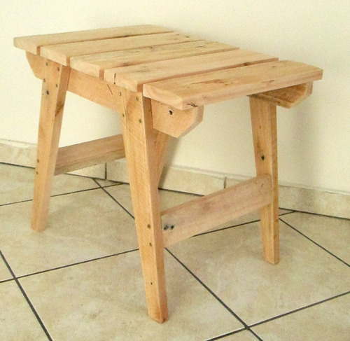 Banco De Madeira Banqueta De Pallet Reciclado, Rustico Retrô