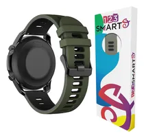 Comprar Pulseira Esportiva De Silicone 22mm Compativel Com Samsung Galaxy Watch 46mm R800 Gear S3 Classic Frontier Watch 3 45mm Gear 2 - Cor Verde Escuro Com Preto