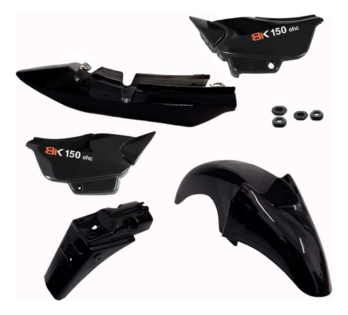 Kit Plasticos Cachas Colin Guardabarro Beta Bk 150 Negro