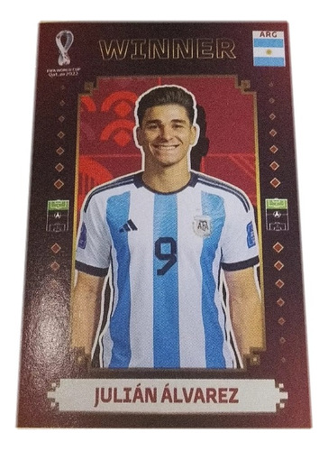 Figurita Julián Álvarez Del Poster Argentina Campeon Mundial