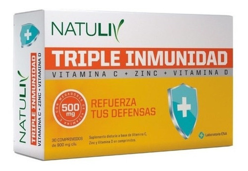 Natuliv Triple Inmunidad Vitamina C+zinc+vitamina D Defensas