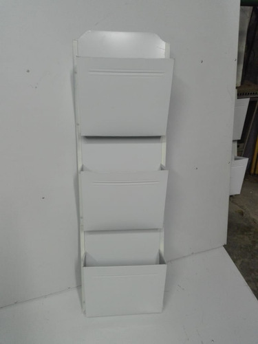 Imagen 6 de 6 de Revistero Fichero Zinc Triple Color Artesanal