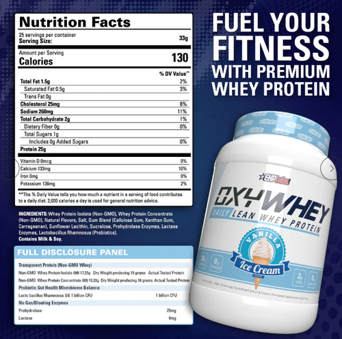 Ehp Labs Oxywhey Lean Wellness Protein Non-gmo 880g Sfn