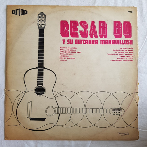 Cesar Bo Y Su Guitarra Maravillosa Vinilo / Kktus