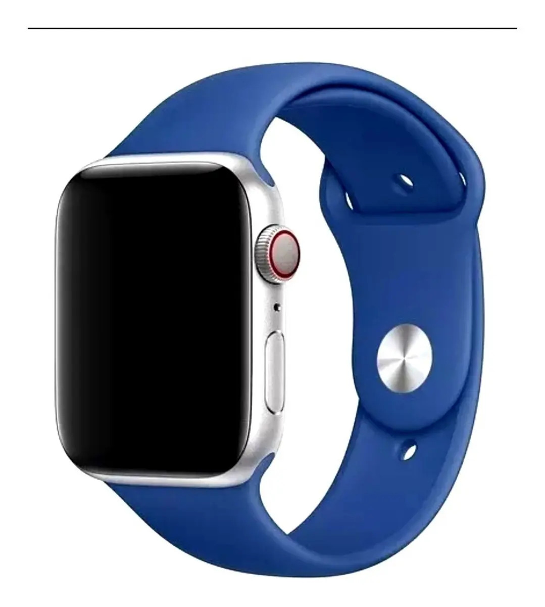 Pulseira Smartwatch de Silicone Azul para Apple Watch 38mm 40mm 42mm 44mm
