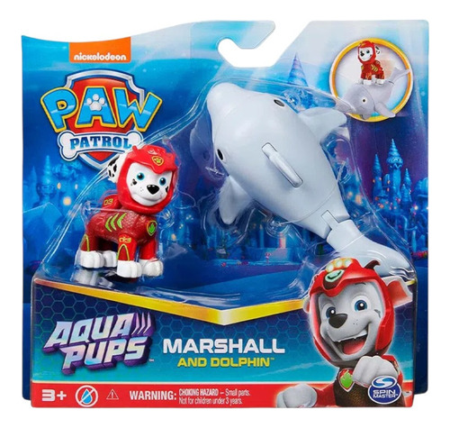 Paw Patrol Aqua Pups Muñeco Con Mascota