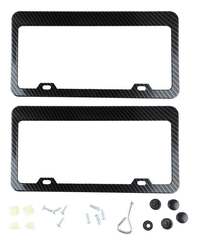 2 Marcos Para Matrículas De Coche, De Fibra De Carbono Color Fix