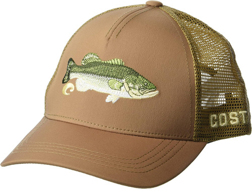 Costa Del Mar Standard Bass Stitched Trucker Hat, Marrón De 