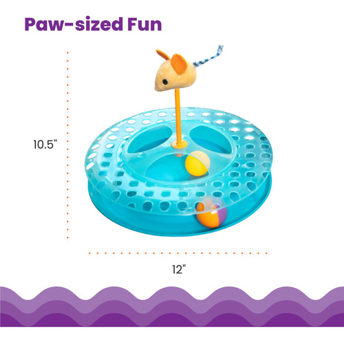 Catstages Cheese Chase Catnip Juguete Interactivo Con Pista