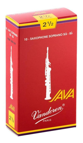 Cañas Sax Soprano Vandoren Java Roja (caja C/10)