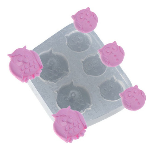 Molde De Silicone 517 - Quinteto De Corujas - Bebê Flexarte