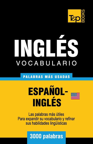 Libro: Vocabulario Español-inglés Americano 3000 Palabras