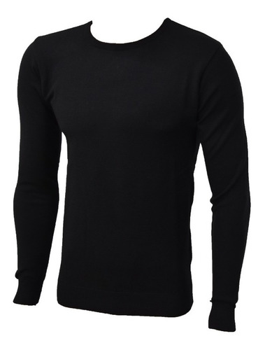 Imagen 2 de 3 de Sweater Pullover Hombre Entallado De Hilo Liso Colores