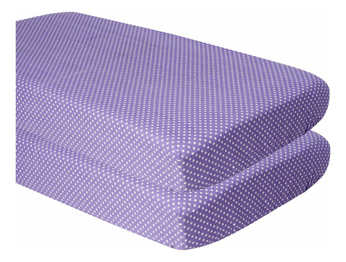 Bacati Pin Dots Cuna Sbana Bajera, Color Morado