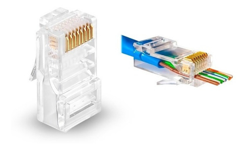 Ficha Redes Rj45 8p8c Cat6 Doble Contacto Canalizada X10u.