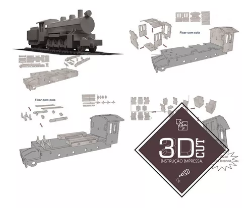 KIT MOVEIS P Quebra Cabeça 3d Miniatura Em Mdf - Talharte