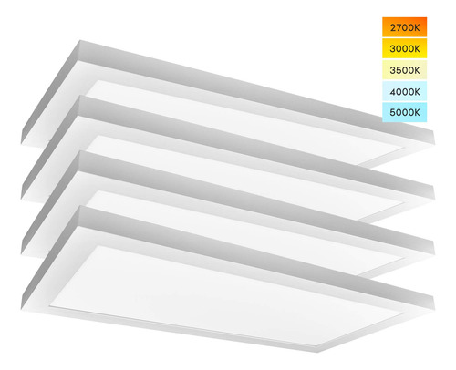 Panel Luz Led 1 X 2 Pie 22 W Ultradelgado Lampara Techo 5 K